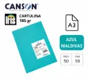 CARTULINA CANSON IRIS A3 AZUL MALDIVAS