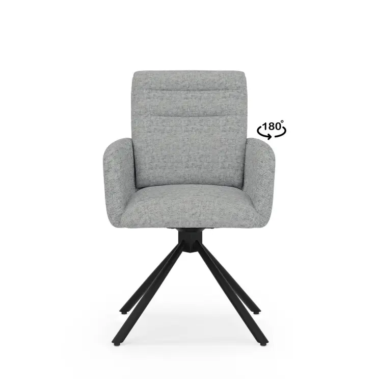 SILLA GIRATORIA LINDA GRIS CLARO - SOMCASA