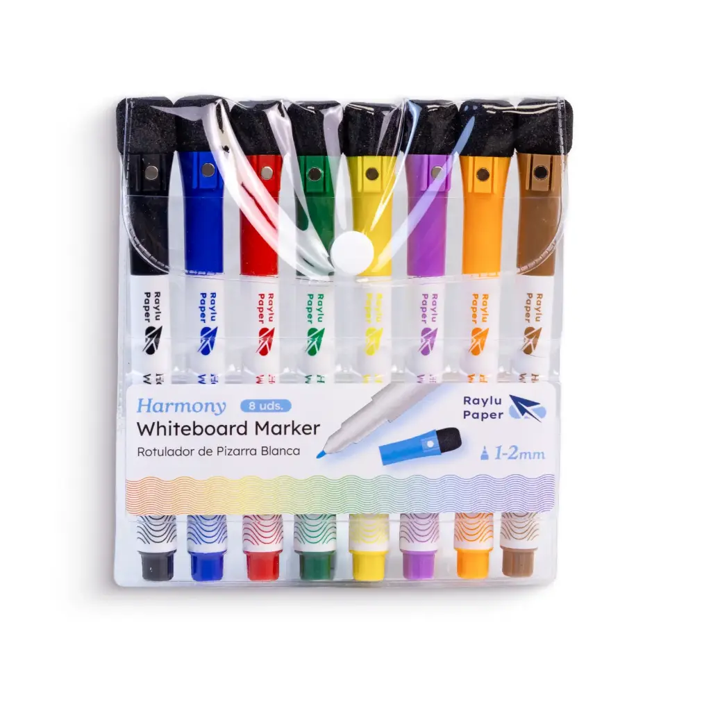 ROTULADOR PIZARRA BLANCA HARMONY 8 COLORES RAYLU