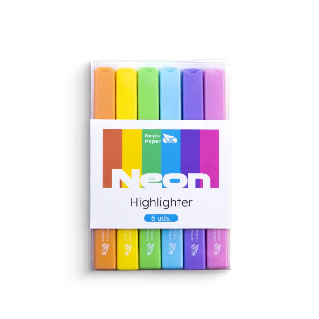 MARCADOR FLUORESCENTE HIGHLIGHT NEON 6 UDS RAYLU 