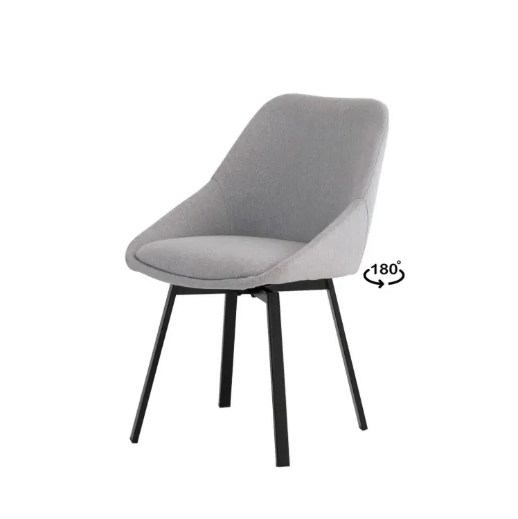 SILLA GIRATORIA AMELIE GRIS CLARO - SOMCASA