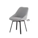 SILLA GIRATORIA AMELIE GRIS CLARO - SOMCASA