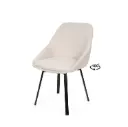 SILLA GIRATORIA AMELIE BEIGE - SOMCASA