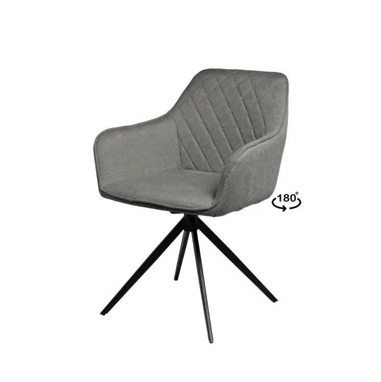 SILLA GIRATORIA AMALIA GRIS OSCURO - SOMCASA 