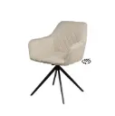 SILLA GIRATORIA AMALIA BEIGE - SOMCASA  
