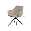 SILLA GIRATORIA AMALIA TAUPE - SOMCASA 