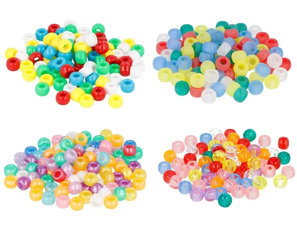 CUENTAS MULTICOLOR 9MM 4 BOLSAS DE 400UD.1600UD 