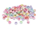 CUENTAS DE PLASTICO ESPIRAL MULTICOLOR 8MM,500UD