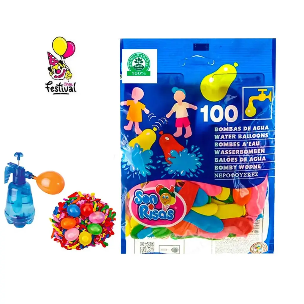 GLOBOS DE AGUA 1000UD SURT.