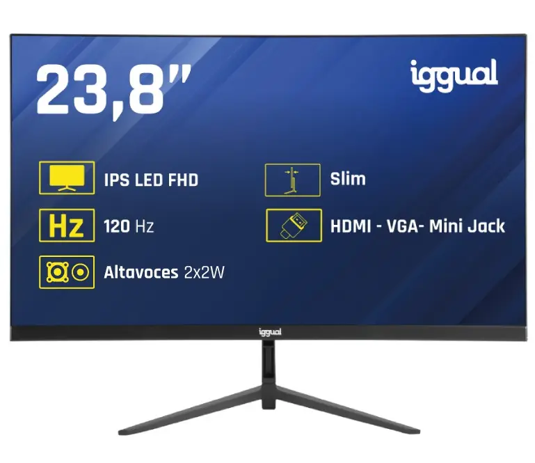 MONITOR IGGUAL 24" IPS 1MS FHD 120HZ VGA HDMI MM