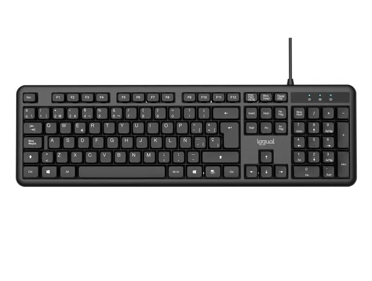 TECLADO USB ESTÁNDAR IGGUAL CK-OFFICE-105T NEGRO
