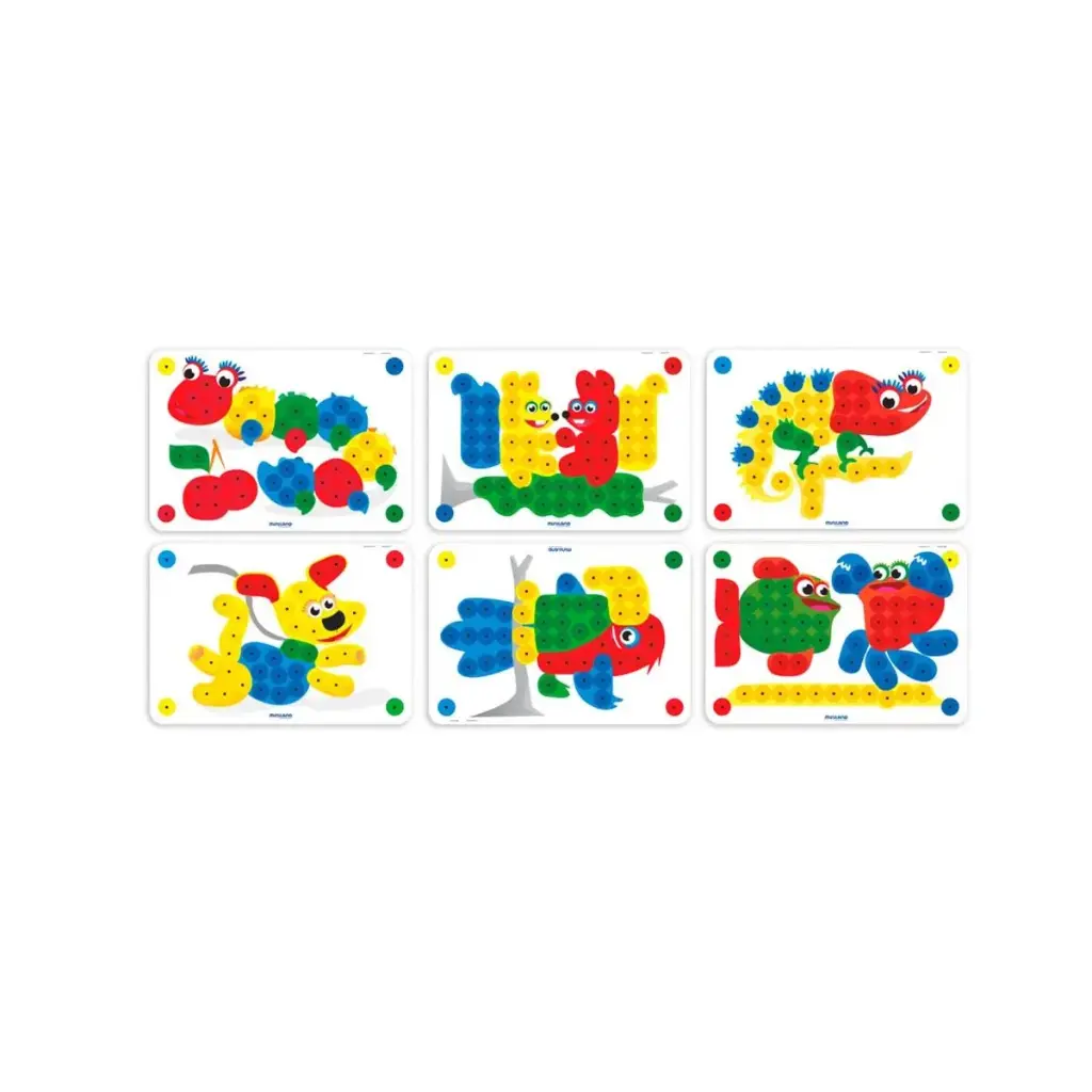 LAMINA PEGS 20 CM PRIMARY COLORS 6 PIEZAS