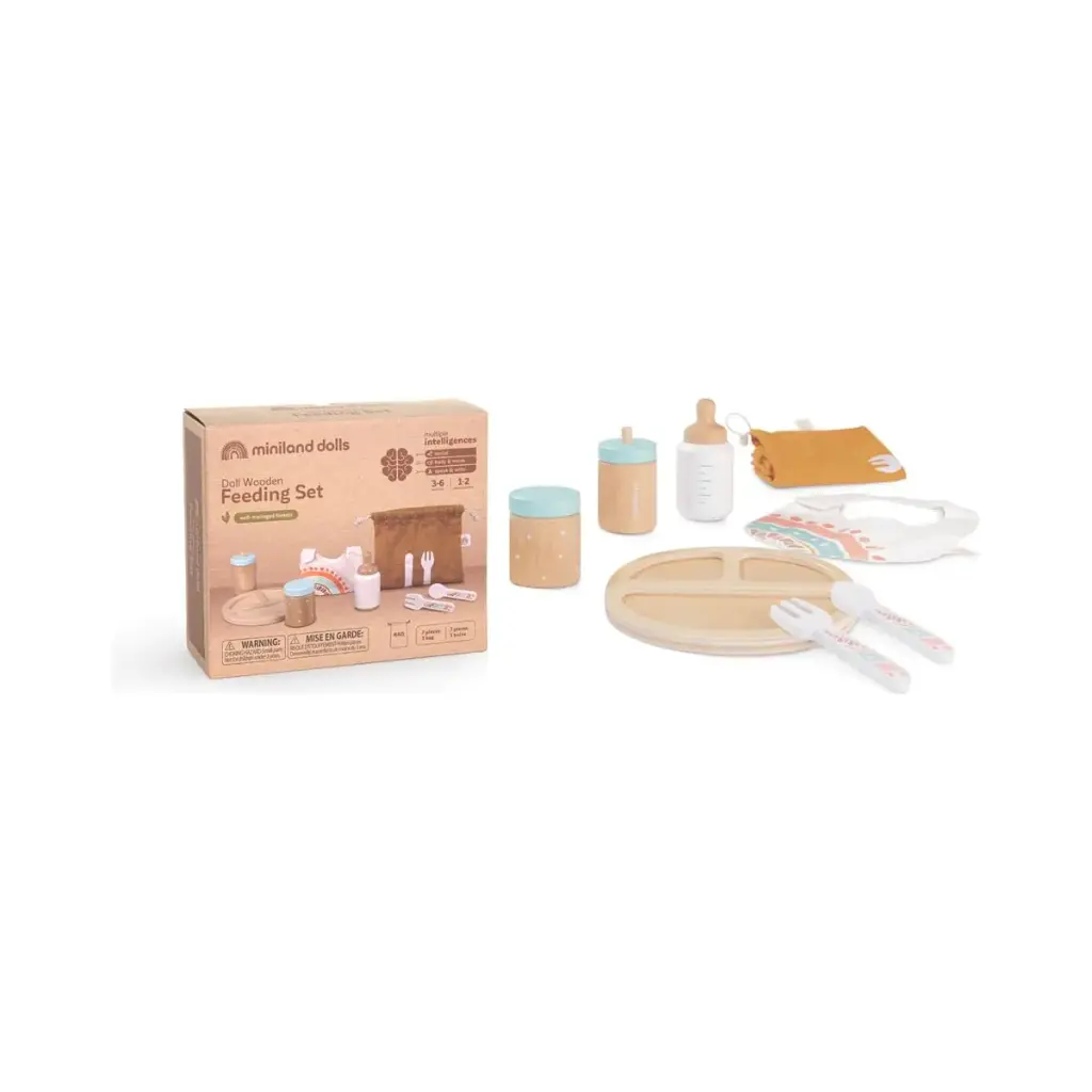 SET DE ALIMENTACION DE MADERA PARA MUÑECOS