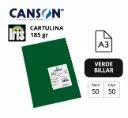 CARTULINA CANSON IRIS A3 VERDE BILLAR