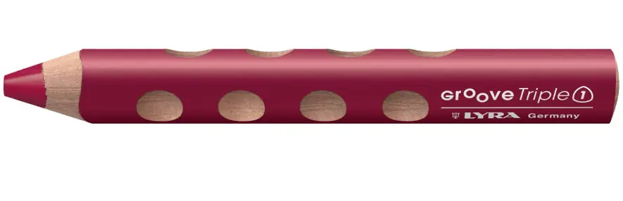 LÁPICES LYRA GROOVE TRIPLE 1-ROJO 6UD 