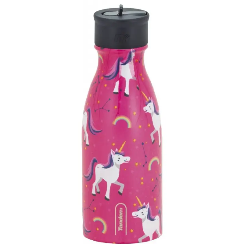 BOTELLA SPORT KID UNICORNIOS ROSAS 350ML - SPORTANDEM