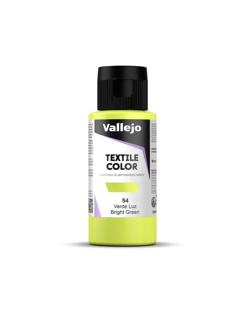 PINTURA TEXTIL VALLEJO Nº 54 VERDE LUZ 60 ML