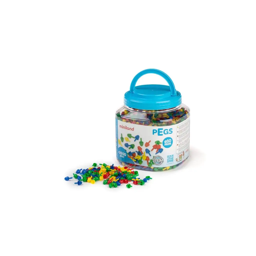 JUEGO PEGS PRIMARY COLORS 2600 PIEZAS