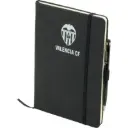 LIBRETA A6 NEGRA CON BOLIGRAFO METAL VALENCIA - SPORTANDEM