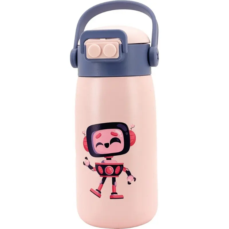BOTELLA ROBOT COLOR ROSA 560ML - SPORTANDEM