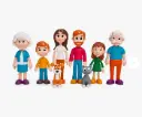 FIGURAS FAMILIAS DE PIEL CLARA 8 FIGURAS