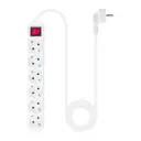 REGLETA 6 TOMAS CON INTERRUPTOR BLANCA CABLE DE 3 METROS