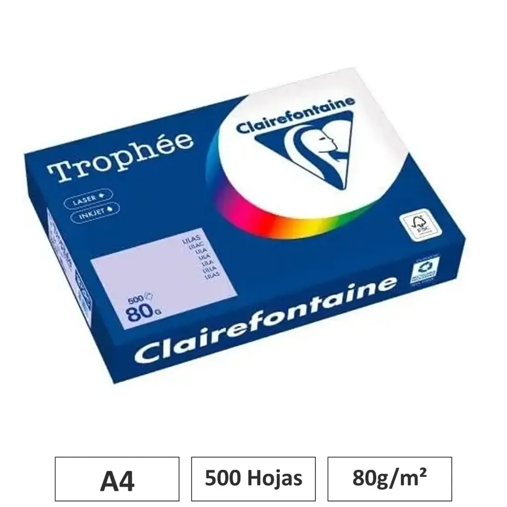 PAPEL LILA A4 80G 500 HOJAS