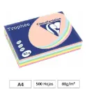PAPEL MULTICOLOR PASTEL A4 80G 500 HOJAS
