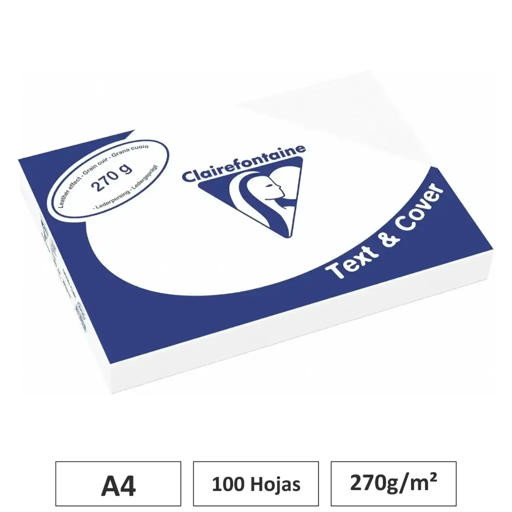 CARTULINA BLANCO A4 100 HOJAS 270G CLAIREFONTAINE
