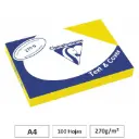 CARTULINA AMARILLO A4 100 HOJAS 270G  CLAIREFONTAINE