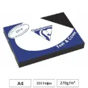 CARTULINA NEGRO A4 100 HOJAS 270G CLAIREFONTAINE