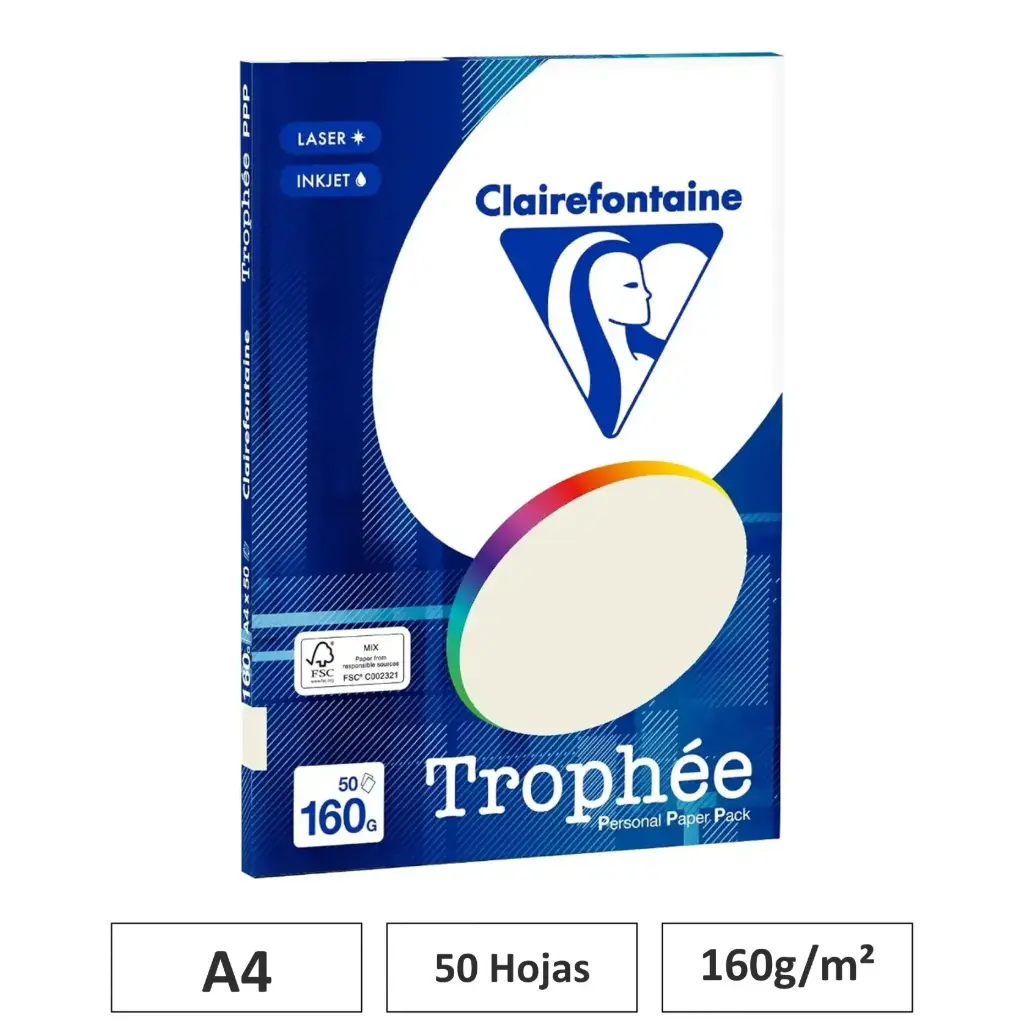 PAPEL GRIS PERLA A4 160G 50 HOJAS 