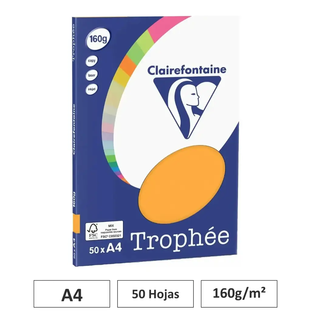 PAPEL CLEMENTINA A4 50 HOJAS 160G 
