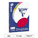PAPEL ROJO GROSELLA A4 160G 50 HOJAS