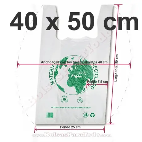 BOLSAS CAMISETA 40/26*50CM 300GG-XXI 