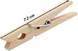 PINZA 7,5 MADERA NATURAL PACK 20UDS.