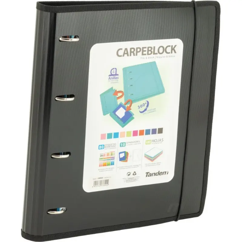 CARPEBLOCK PLASTICO RIBETE NEGRO - SPORTANDEM