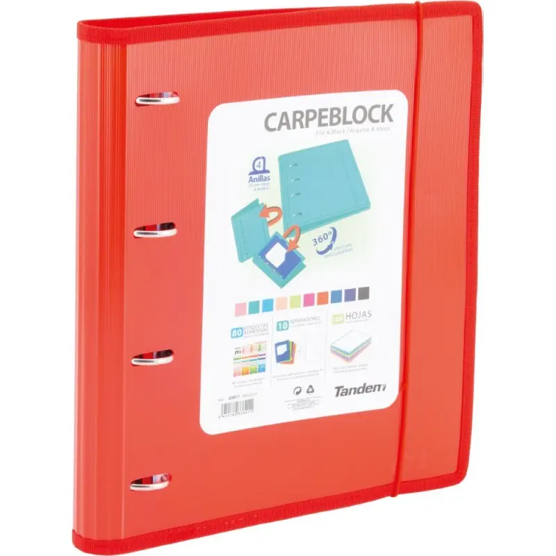 CARPEBLOCK PLASTICO RIBETE ROJO - SPORTANDEM