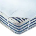SABANA CUNA PROTECTOR IMPERMEABLE RIZO 120X60 BLANCA