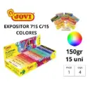 PLASTILINA JOVI MEDIANA 71 CAJA DE 15 UNIDADES COLORES SURTIDOS 150G
