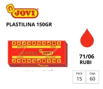 PLASTILINA JOVI MEDIANA 71 RUBI 150G