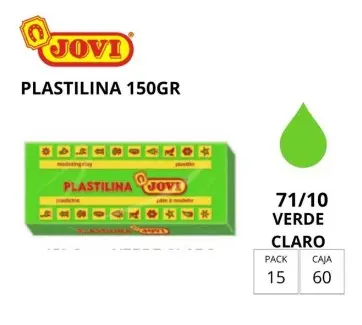PLASTILINA JOVI MEDIANA 71 VERDE CLARO 150G