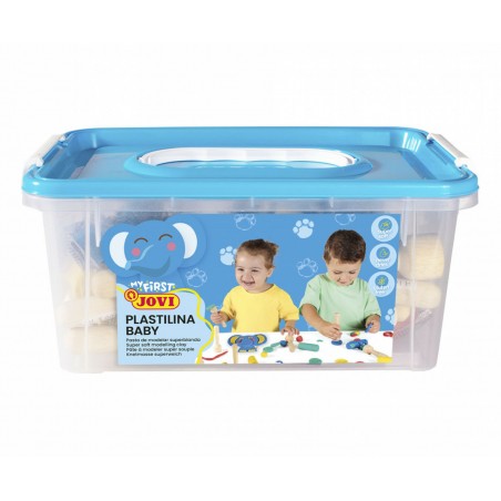 PLASTILINA JOVI MY FIRST PLASTILINA BABY 20 TACOS SURTIDOS 38G + 9 SELLOS DE MADERA