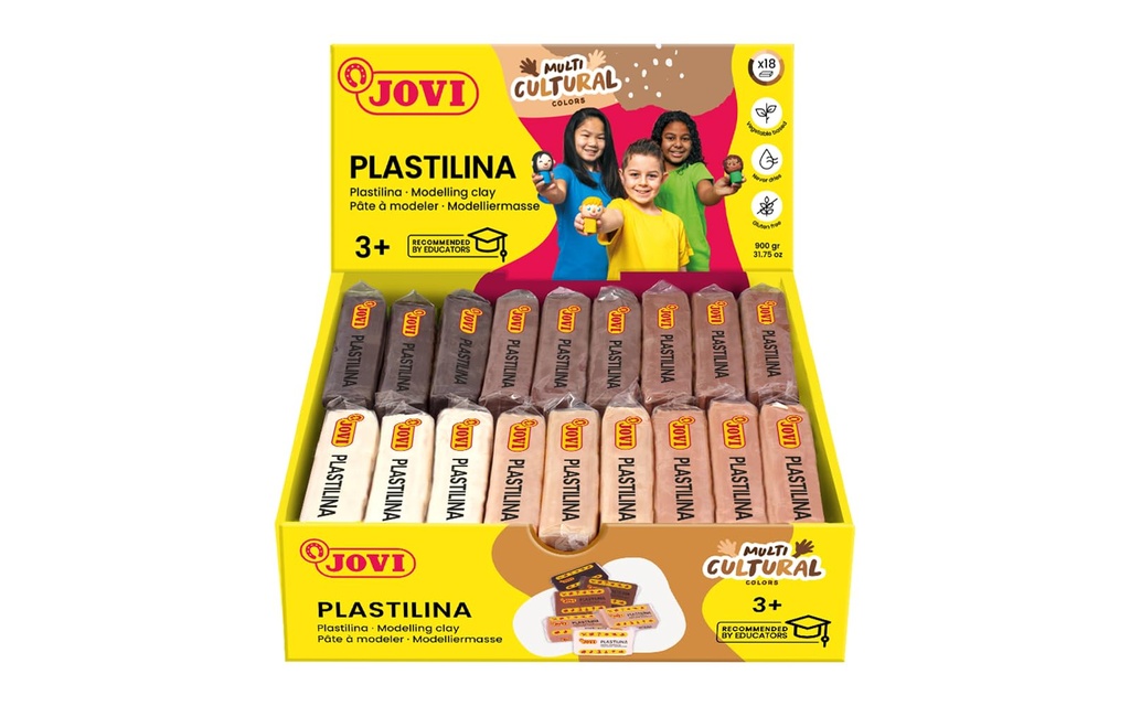 PLASTILINA JOVI PEQUE MULTICULTURAL 3UDSX6COLORES