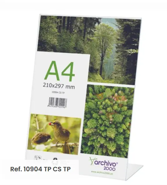 SOPORTE DE SOBREMESA EN FORMA DE L ARCHIVO 2000 A4 VERTICAL