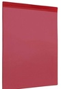 PORTADA PVC TRANSPARENTE ROJA A4 180 MICRAS 100 UDS