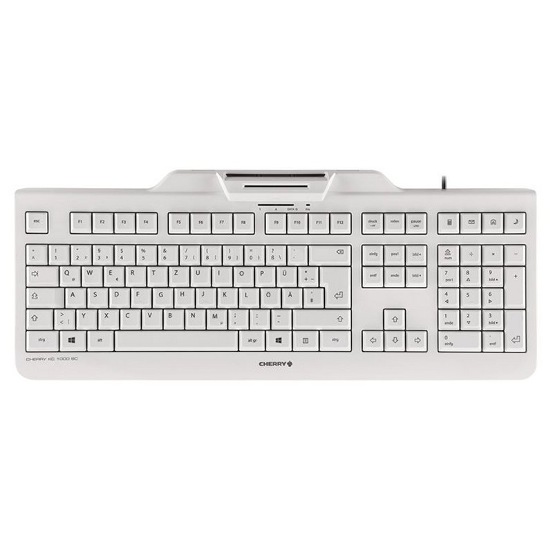 TECLADO CON LECTOR DE CHIP INTEGRADO DNIe BLANCO CHERRY