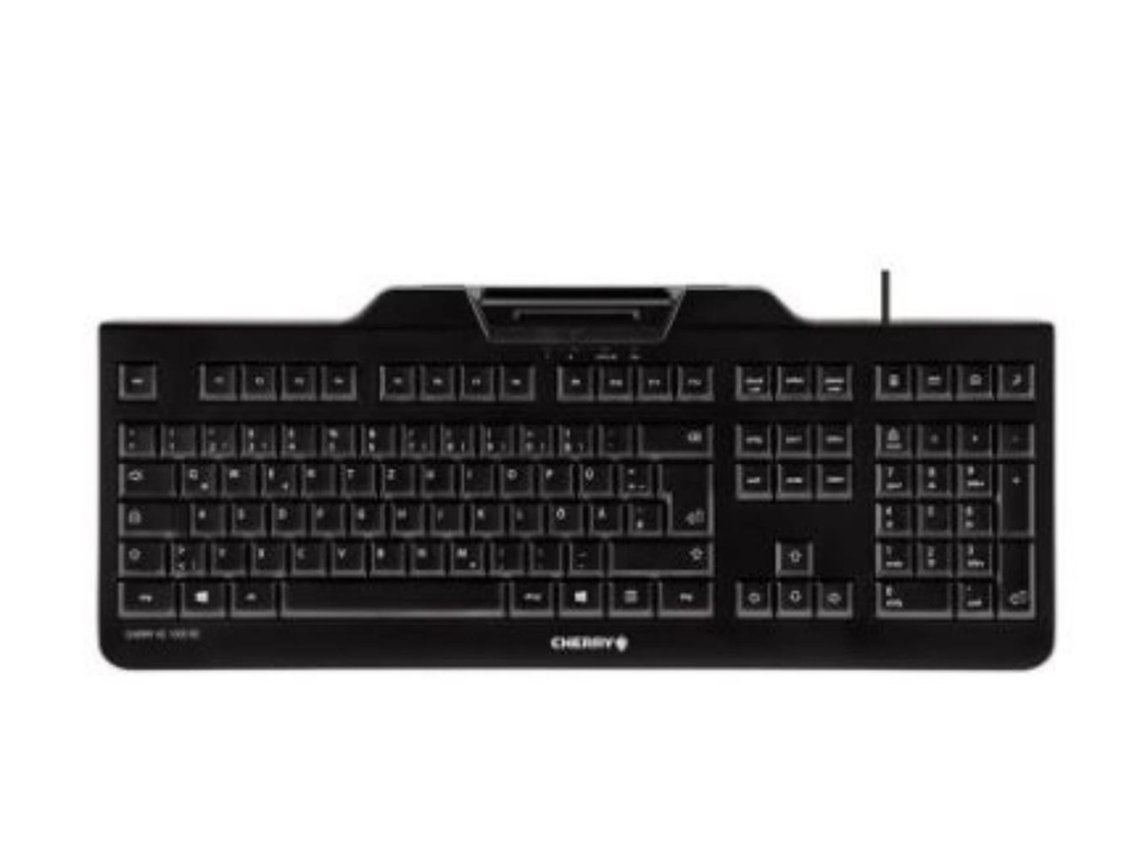 TECLADO CON LECTOR DE CHIP INTEGRADO DNIe NEGRO 
