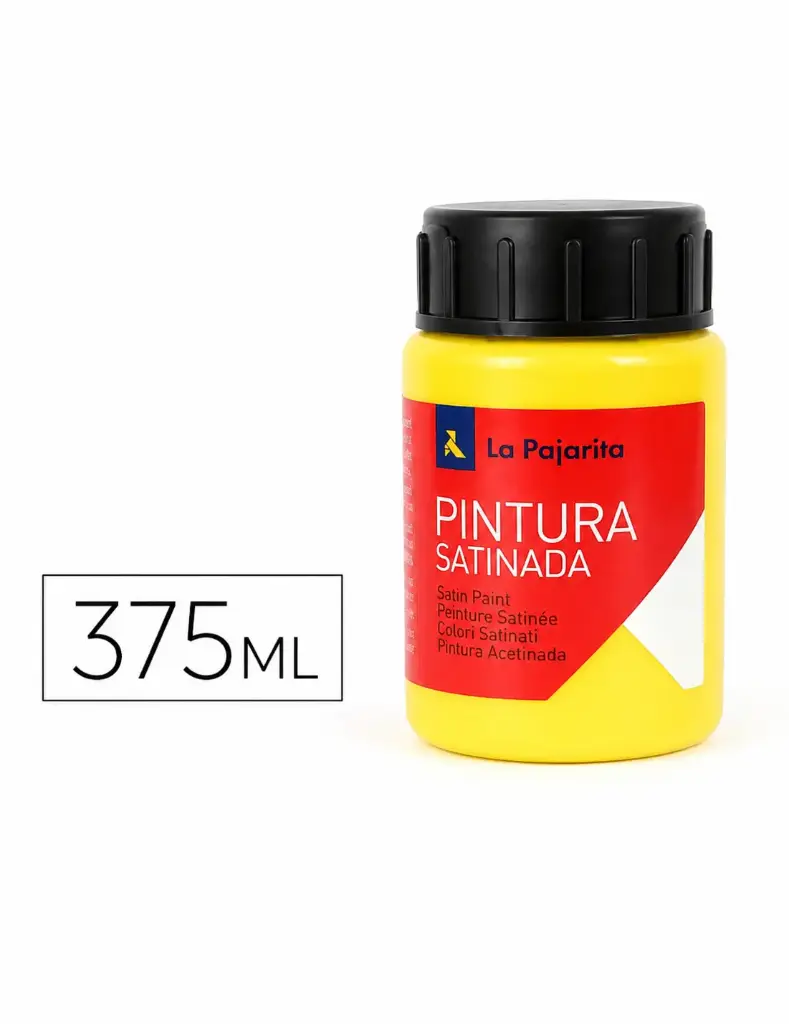 PINTURA SATINADA AMARILLO LIMON 375ML L-01 LA PAJARITA