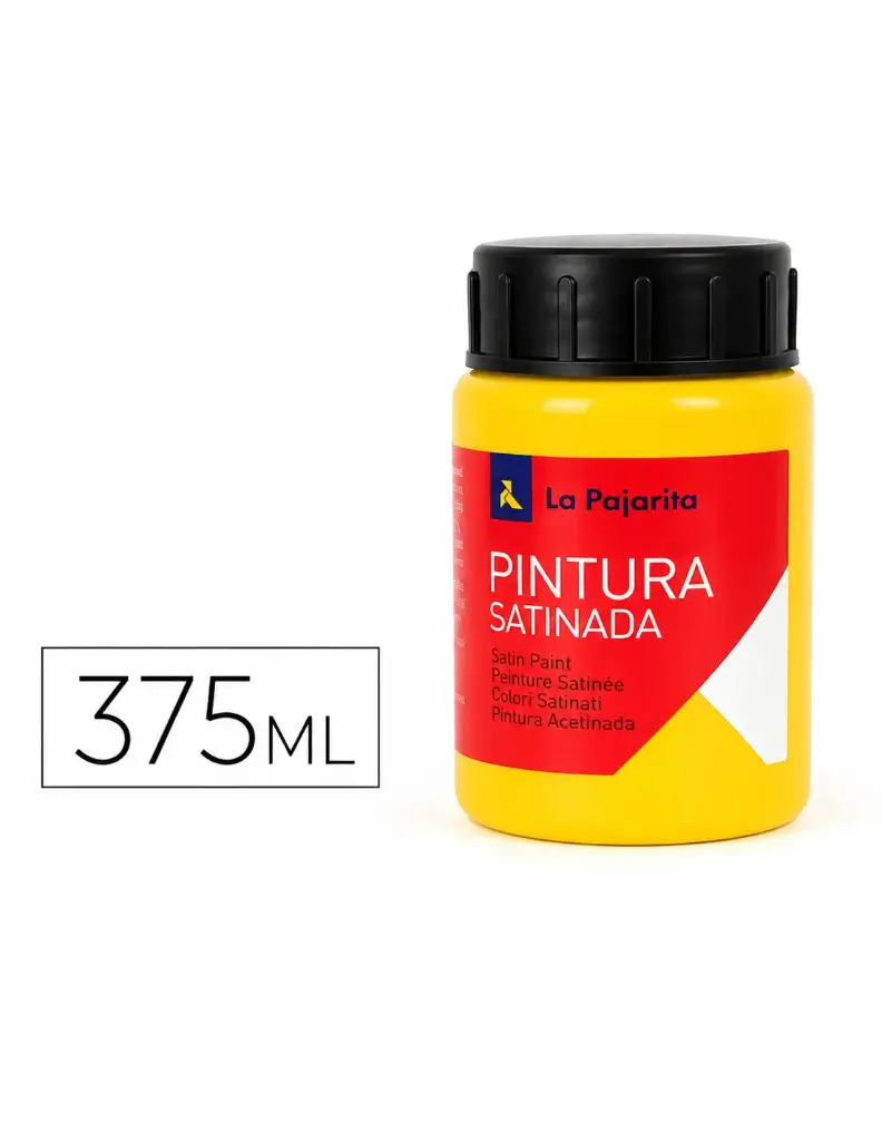PINTURA SATINADA AMARILLO MEDIO 375ML L-27 LA PAJARITA